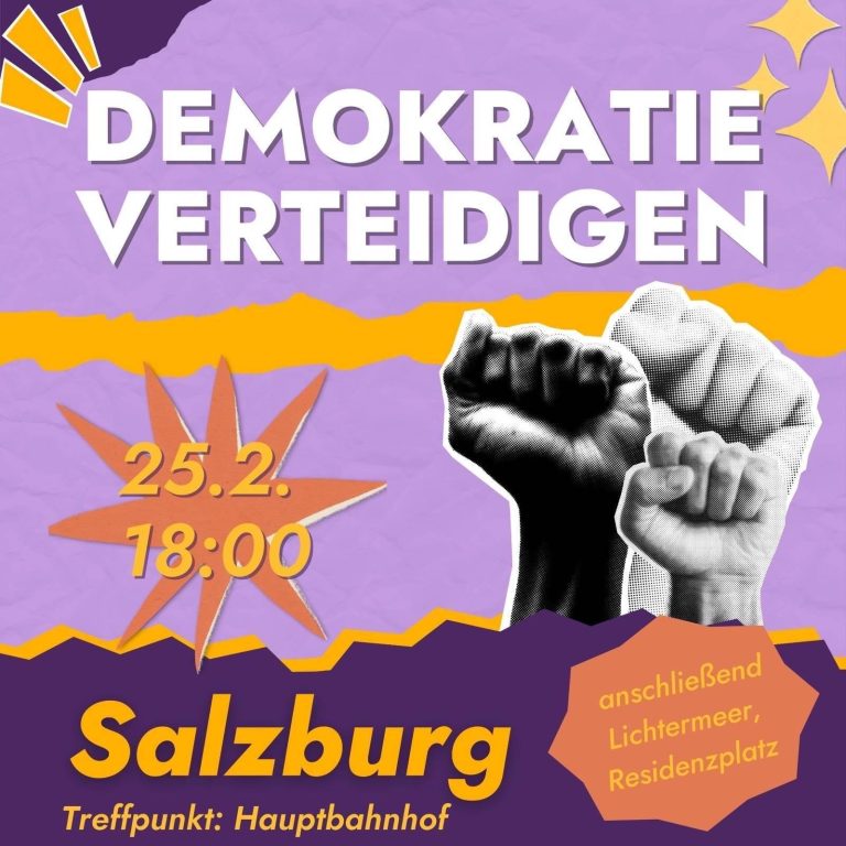 Demo: Demokratie Verteidigen! / 25. Februar, Salzburg